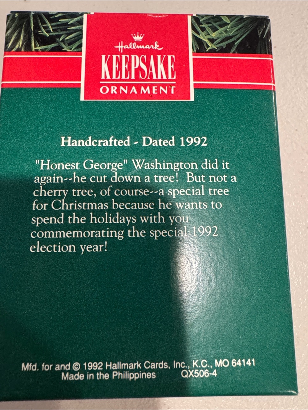 Hallmark Honest George Ornament in Red, Blue, Gold - Picture 2 of 2